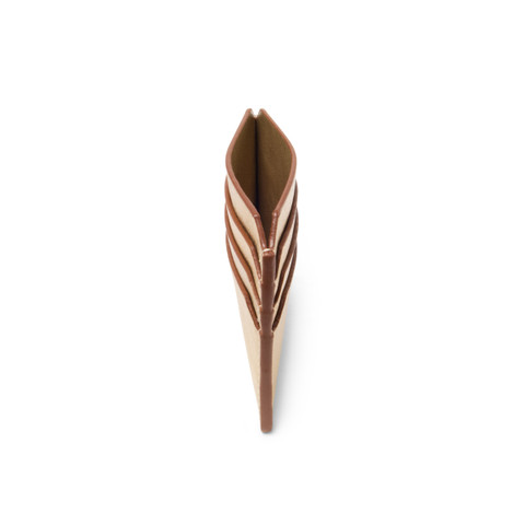 Gold laminated leather credit card holder - Santoni - 3
