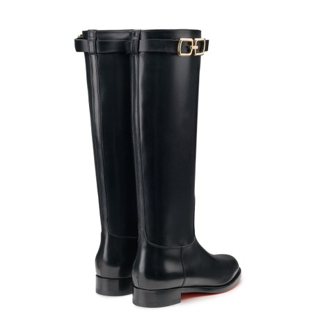 Women's black leather boot - Santoni - 2