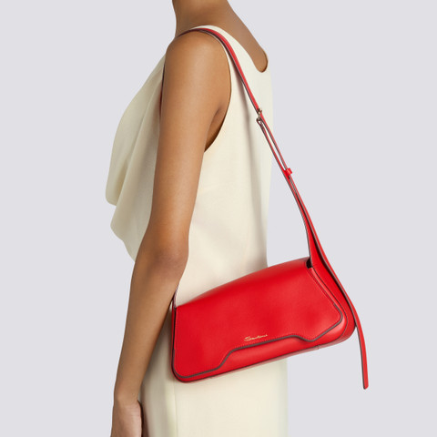 Red leather ThePluto bag - Santoni - 2