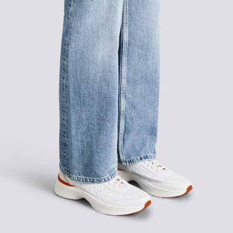 Men's white leather Easy Bounce sneaker - Santoni - 2