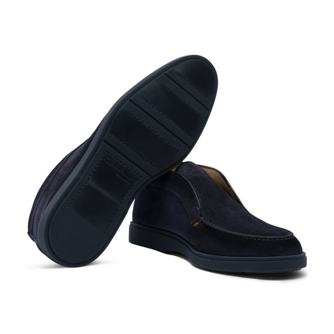 Men&rsquo;s blue suede desert boot - Santoni - 3