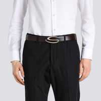 Brauner Gürtelriemen aus Leder - Santoni - 2