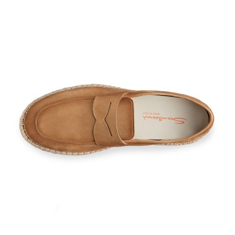 Men's beige suede espadrillas - Santoni - 5