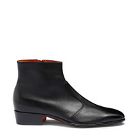 Men's black leather ankle boot - Santoni - 1