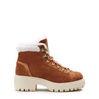 Women's brown suede hiking boot - Santoni - 1