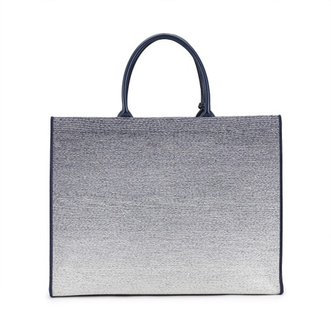 Blue fabric shopper - Santoni - 4