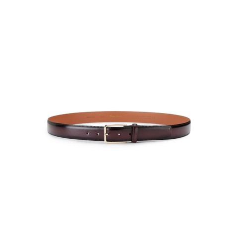Cintura regolabile in pelle bordeaux - Santoni - 3