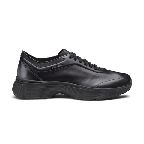 Men's black leather Easy Bounce sneaker - Santoni - 1