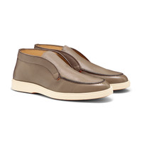 Stivaletto desert da uomo in pelle bottalata naturale - Santoni - 2