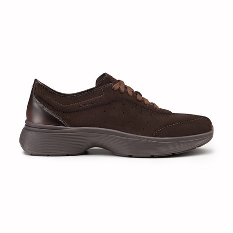 Men's dark brown suede Easy Bounce sneaker - Santoni - 1
