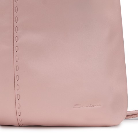 Pink leather crossbody bag - Santoni - 5
