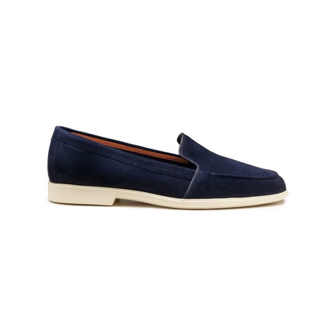 Women's blue suede loafer - Santoni - 1