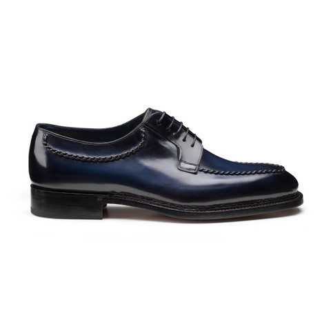 Men's blue leather Meraviglia Collection Derby shoe - Santoni - 1