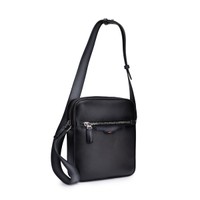 Sac &agrave; bandouli&egrave;re en cuir noir - Santoni - 2