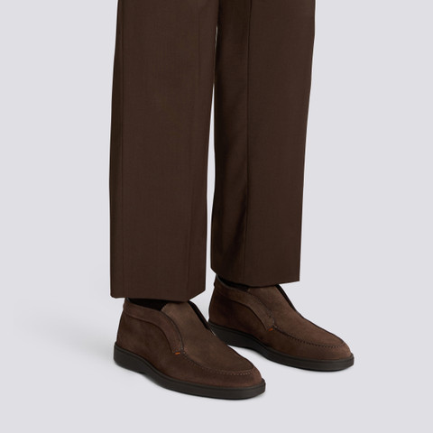 Men&rsquo;s brown suede desert boot - Santoni - 2
