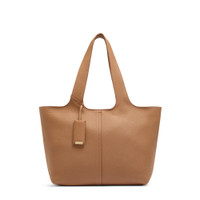 Light brown tumbled leather shoulder bag - Santoni - 1