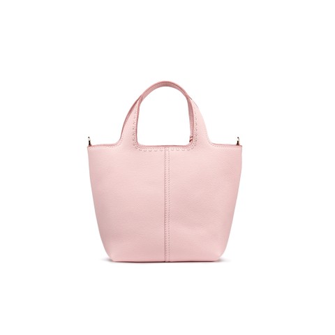 Pink tumbled leather handbag - Santoni - 5
