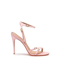 Women's pink patent leather high-heel sandal - Santoni - 1