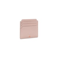 Pink tumbled leather credit card holder - Santoni - 2