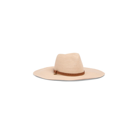 Women's beige raffia boater hat - Santoni - 2