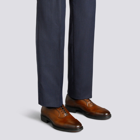 Men's dark brown leather Easy lace-up - Santoni - 2