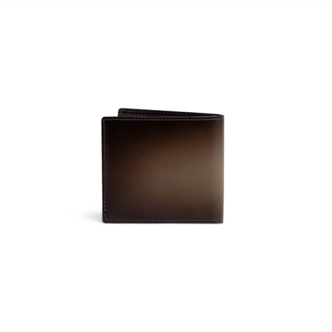 Dark brown leather wallet - Santoni - 4