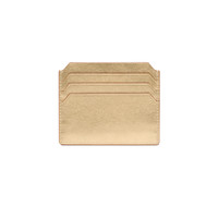 Gold laminated leather credit card holder - Santoni - 2