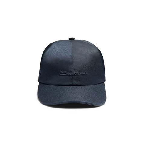 Blue nylon baseball cap - Santoni - 1