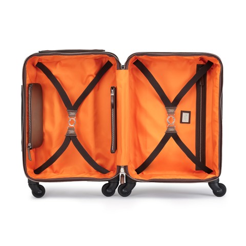 Brown leather travel suitcase - Santoni - 5