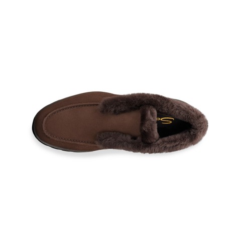 Stivaletto desert con pelliccia da donna in suede testa di moro - Santoni - 4