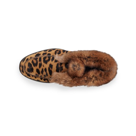 Women's cavallino leather desert boot with fur - Santoni - 4