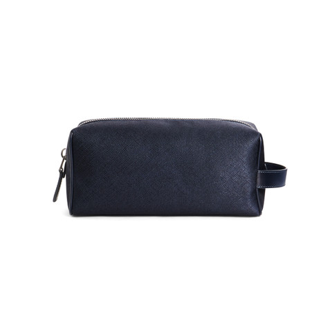 Blaue Pochette aus Leder und Nylon - Santoni - 1