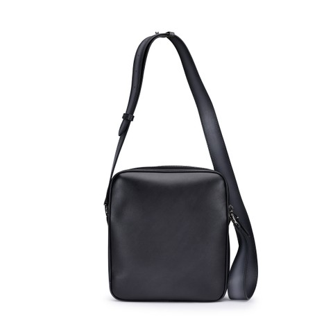 Sac &agrave; bandouli&egrave;re en cuir noir - Santoni - 4