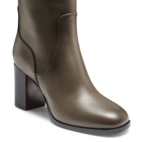 Graue Stiefel für Damen aus Leder mit hohem Absatz - Santoni - 5