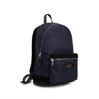 Blue suede and leather backpack - Santoni - 2