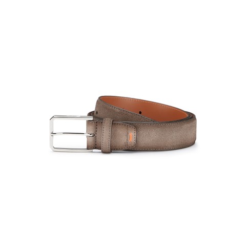 Beige suede adjustable belt - Santoni - 1