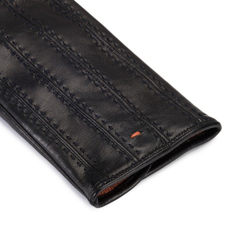 Black leather gloves - Santoni - 2