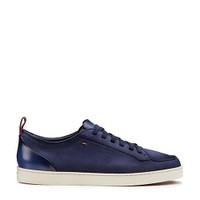 Sneaker da uomo in nabuk blu - Santoni - 1