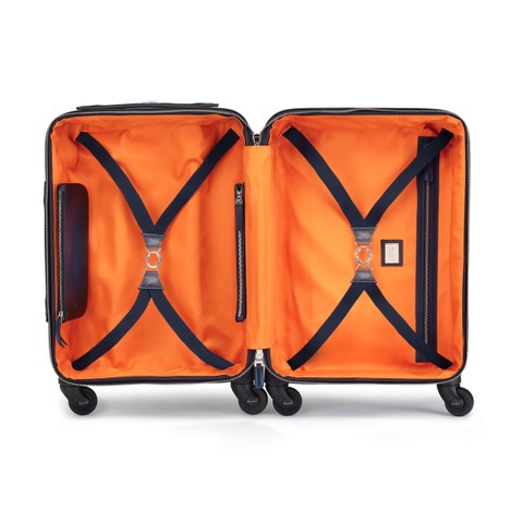Blue leather travel suitcase - Santoni - 5