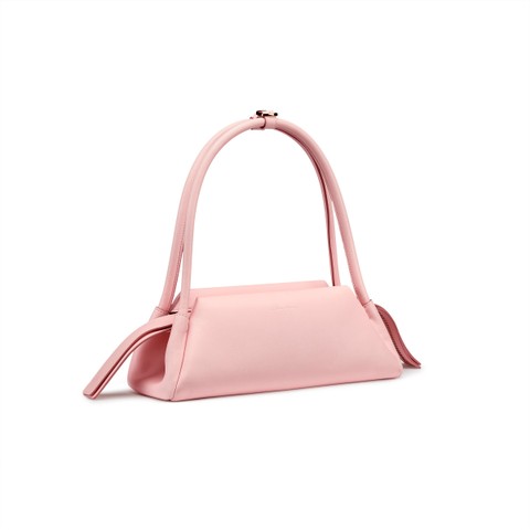 Pink leather shoulder bag - Santoni - 3