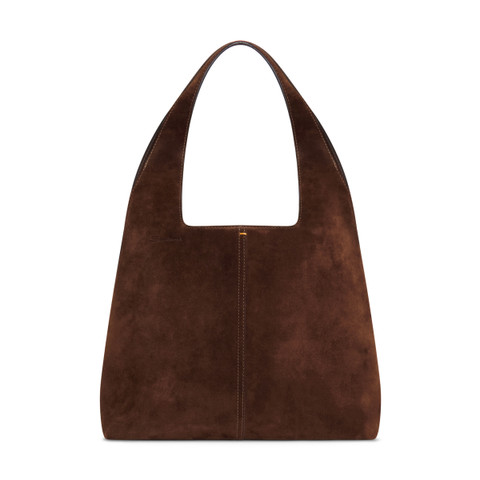 Dark brown suede shoulder bag - Santoni - 1