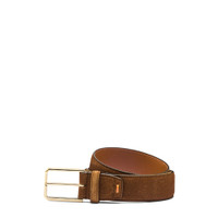 Light brown suede adjustable belt - Santoni - 1