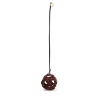 Burgundy woven leather sphere charm - Santoni - 1