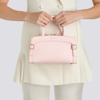 Sac &agrave; main en cuir rose - Santoni - 2