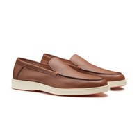 Men's brown leather loafer - Santoni - 2