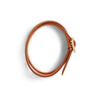 Orange tumbled leather bracelet - Santoni - 2