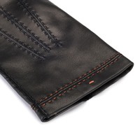 Black leather gloves - Santoni - 2