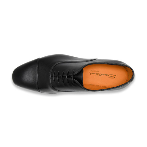 Men's black leather Oxford shoe - Santoni - 5