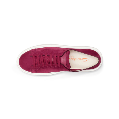 Women's red suede sneaker - Santoni - 4