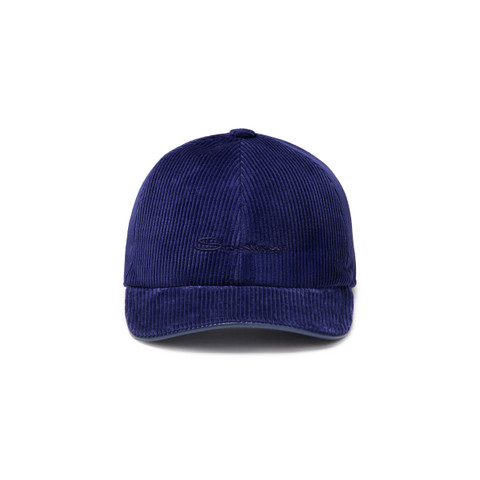 Blue velvet baseball cap - Santoni - 1